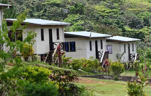 Fiji. Tukuraki village rebuilt on new site after landslides devastated the old village. 2022 &copy; Fiji National Disaster Management Office