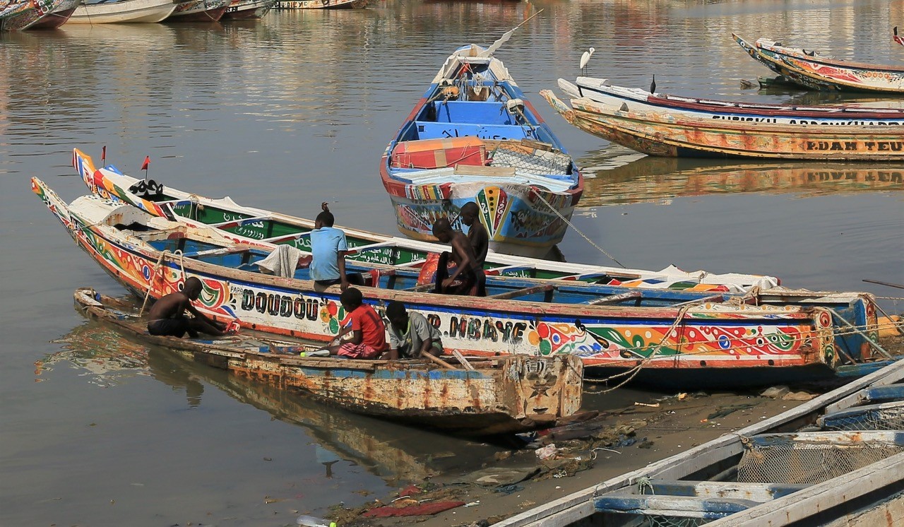 Senegal. Fishermen&rsquo;s neighborhoods are under threat of sea-level rise. 2021 &copy; Etienee Piguet