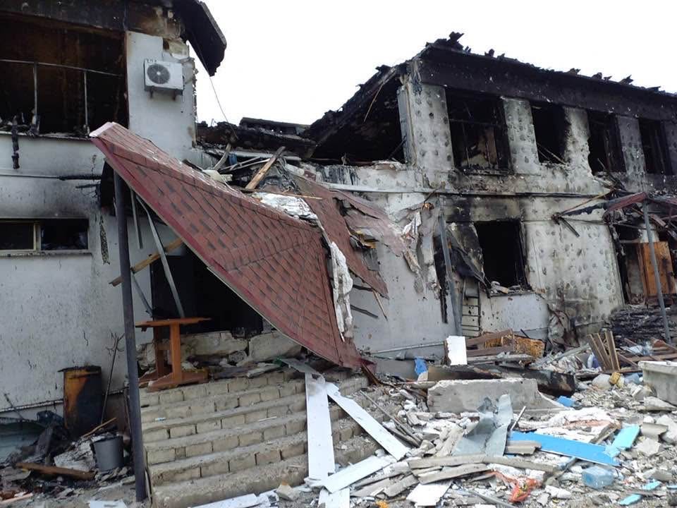 Sievierodonetsk, Ukraine. Islamic cultural centre destroyed by Russian forces. 2022 &copy; Tiemur Beridze