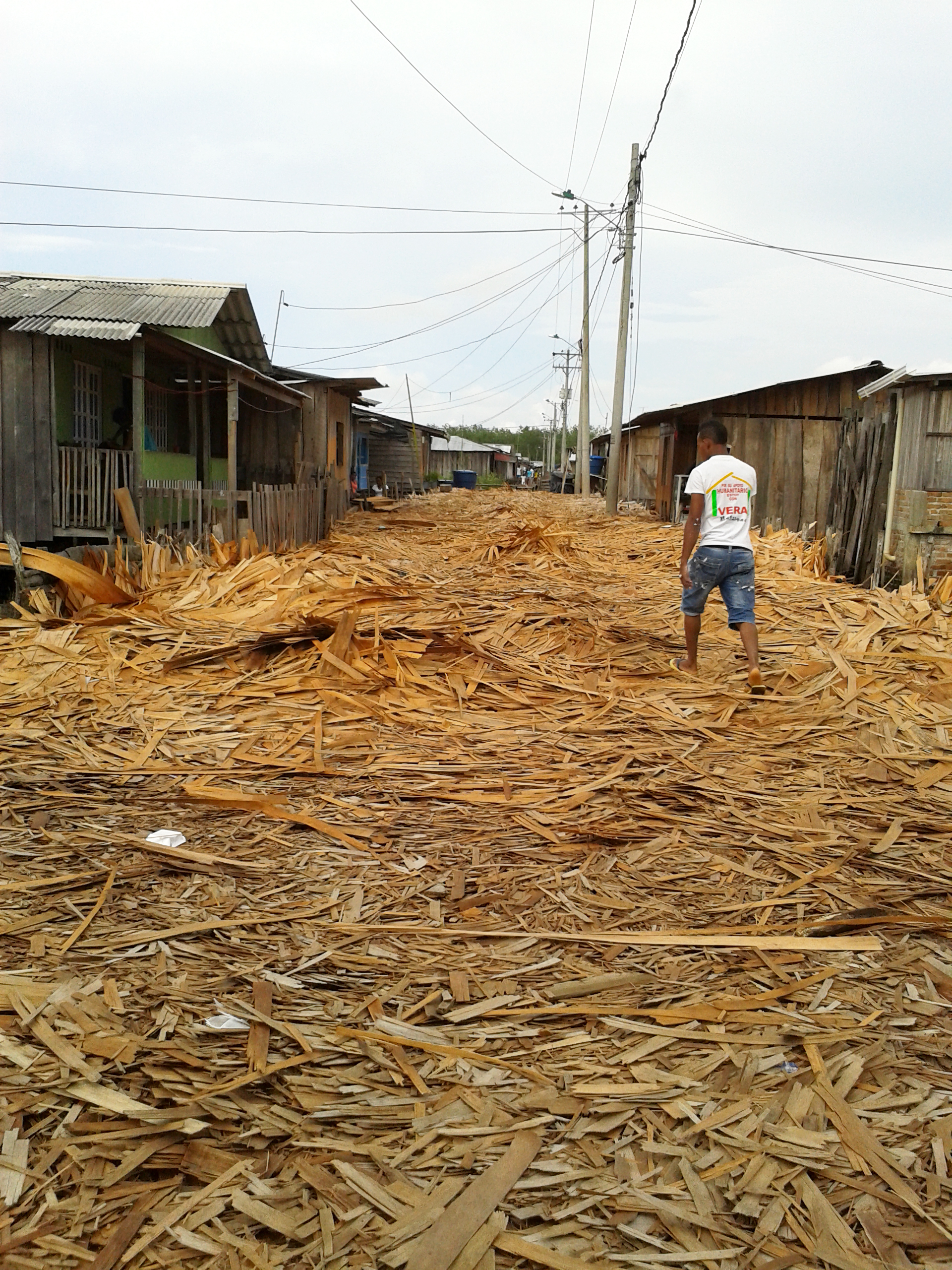 Tumaco, Colombia. Suburban slum housing IDPs. 2015. Photo credit: EU/ECHO/ R. Silva